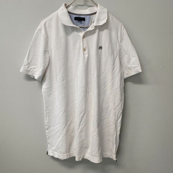 Banana Republic Men Polo Grey Elephant Collar Shirt Size XL small stain on front - Picture 1 of 7